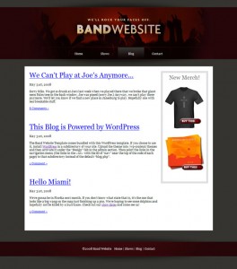 Blog page so you can keep fans / visitors up to date with your latest news